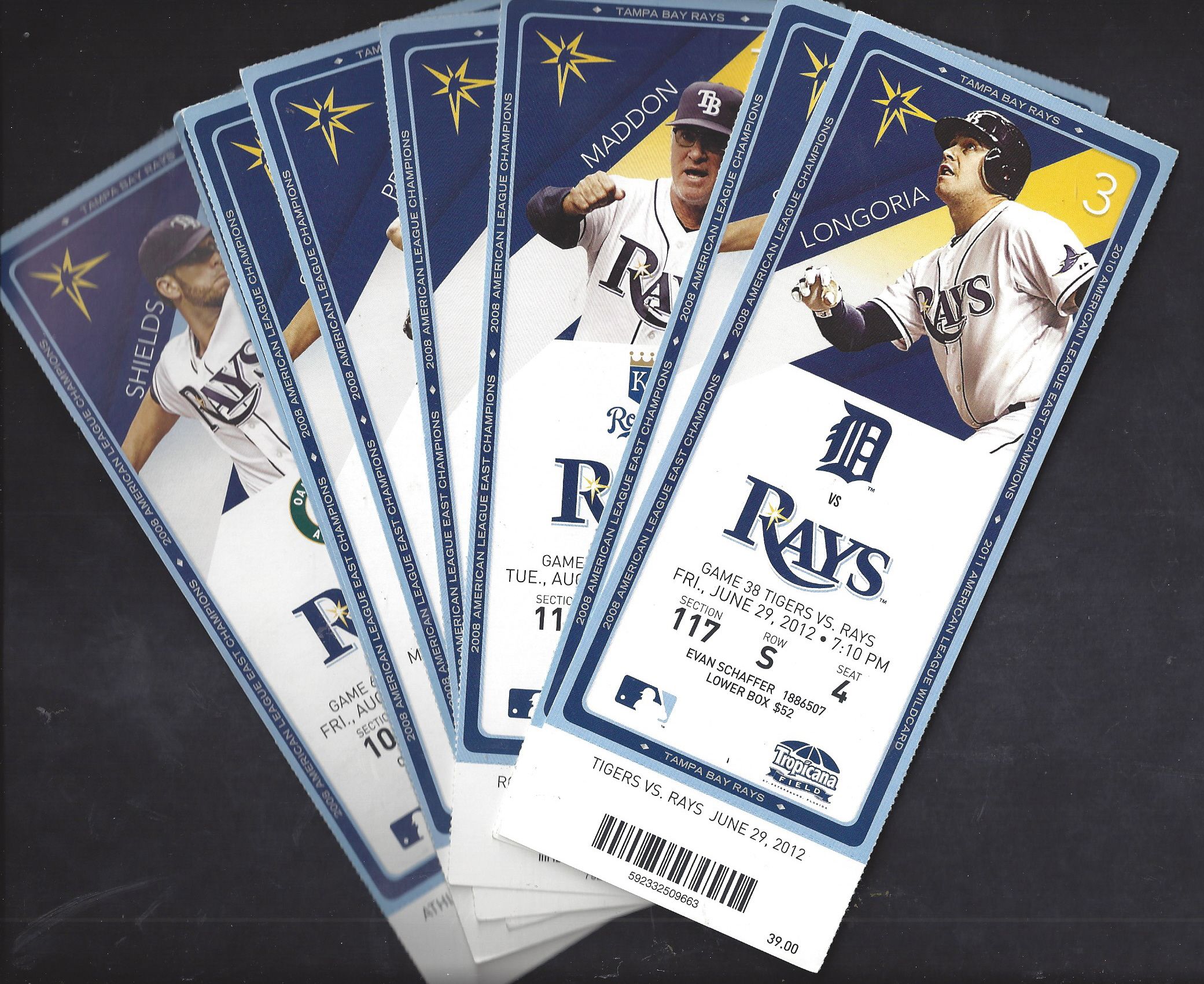 Lot Detail 2012 Tampa Bay Rays MLB Lot of (8) Picture Tickets