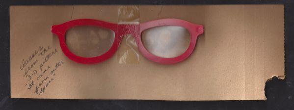 1950's Movie Theatre 3D Glasses from the Movie: It came from Outer Space 
