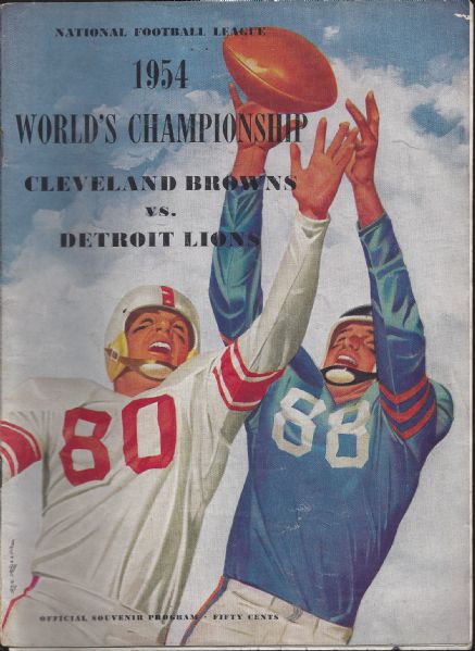 1954 NFL Championship Program (Cleveland Browns vs Detroit Lions) 