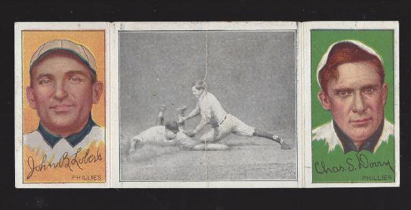 1912 T202 Triple Fold Card - Charlie Dooin & John Lobert 