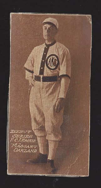 1911 Zee Nut Baseball Card - Maggart of the Oakland Oaks