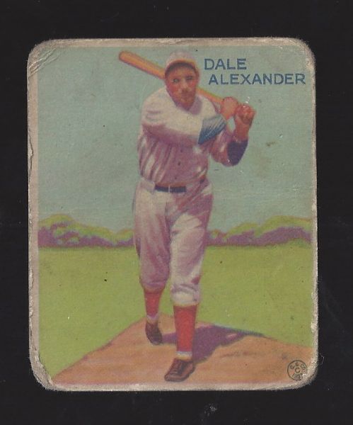 1933 Goudey Card - Dale Alexander 