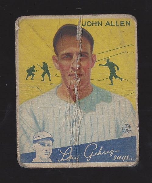 1934 Goudey - John Allen (#2)