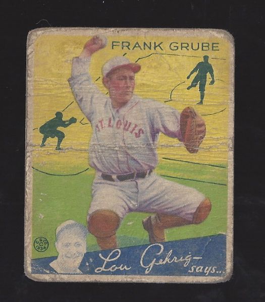 1934 Goudey Card - Frank Grube 