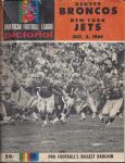 1965 Denver Broncos (AFL) vs NY Jets Official Program 