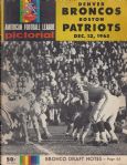 1965 Denver Broncos (AFL) vs Boston Patriots Official Program 