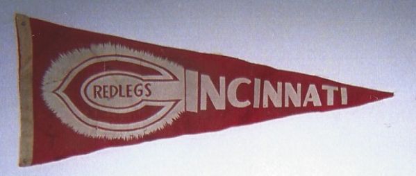 1950's Cincinnati Redlegs Full Size Pennant 