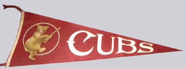 C. 1910 - 1915 Chicago Cubs Full Size Pennant