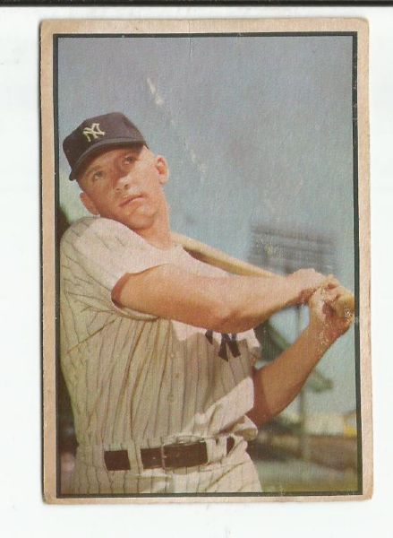 1953 Mickey Mantle Bowman Color Baseball Card 