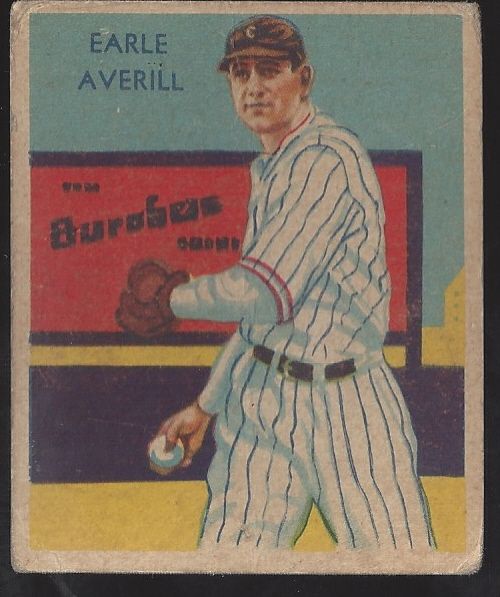 1935 Earl Averill (HOF) Diamond Stars Baseball Card 