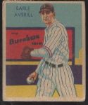 1935 Earl Averill (HOF) Diamond Stars Baseball Card 