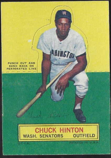 1964 Chuck Hinton Topps Stand-Up Card - Better Condition 