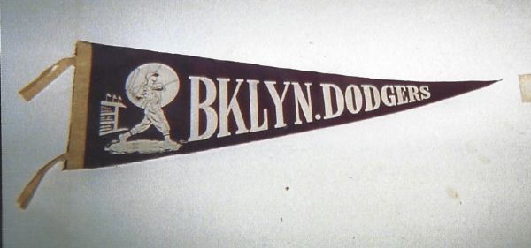 C. 1950 Brooklyn Dodgers Felt Pennant 