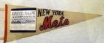 1963 NY Mets (2nd Year) Polo Grounds Team Picture Pennant