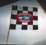 C. 1960s/70s Indianapolis 500 Checkered Flag with Stick 