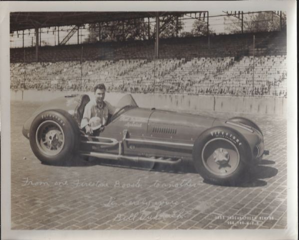 1953 Indianapolis 500 Winner - Bill Vukovich - Firestone Tire Co. Issued Photo