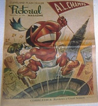 1954 Cleveland Indians Clinch AL Pennant - Cleveland Plain Dealer Sunday Magazine