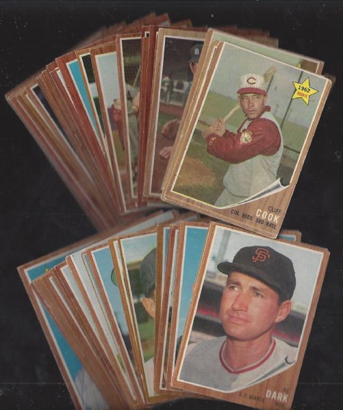1962 Topps Baseball Cards Partial Set of (120) Cards