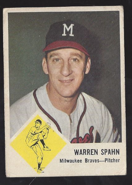 1963 Warren Spahn (HOF) Fleer Baseball Card 