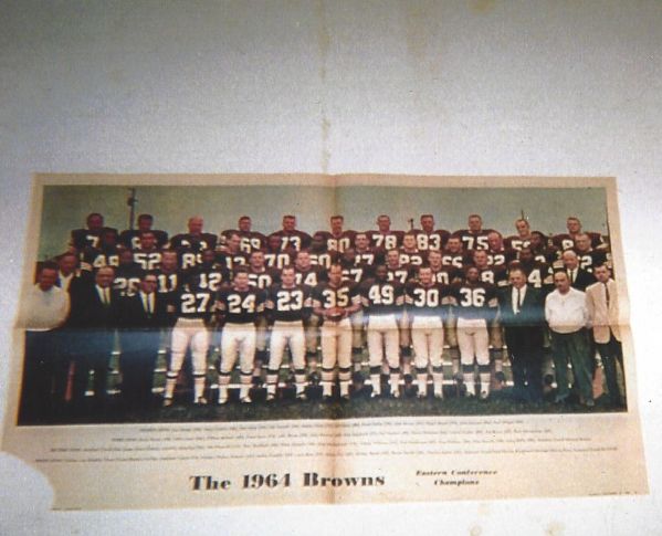 1964 Cleveland Browns (World Champions) Large Size Team Coloroto Photo 