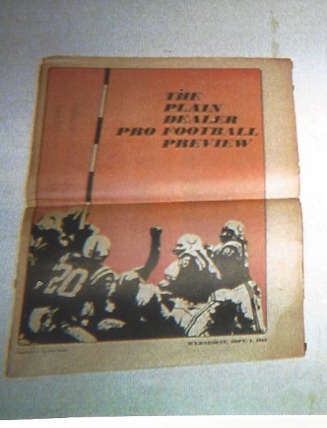 1965 The Cleveland Plain Dealer Pro Football Preview Section