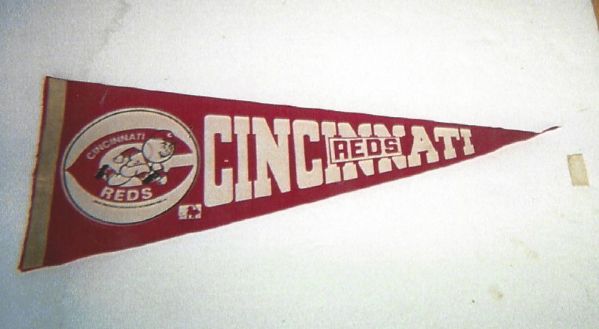 1969 Cincinnati Reds Pre-Composition Material Full Size Pennant