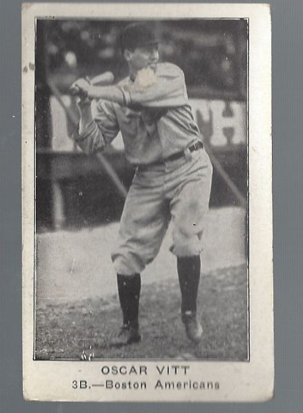 1922 Oscar Vitt (Boston Red Sox) E121 American Caramel Card