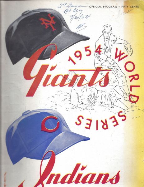 1954 World Series Official Program (NY Giants vs Cleveland Indians)  at the Polo Grounds