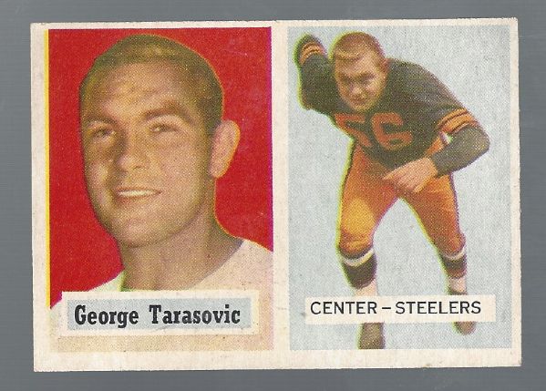 1957 Topps Football Better Grade Card - George Tarsovic (Pittsburgh Steelers)