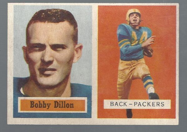 1957 Topps Football Better Grade Card - Bobby Dillon (Green Bay Packers)