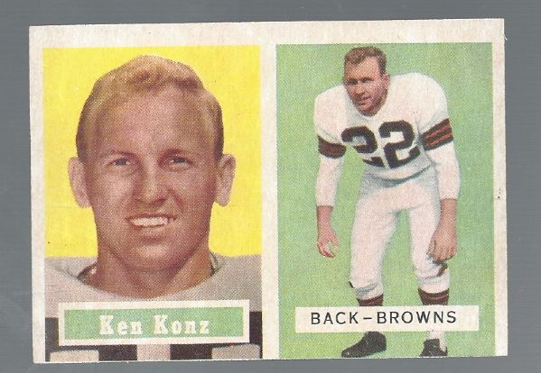 1957 Topps Football Better Grade Card - Ken Kenz