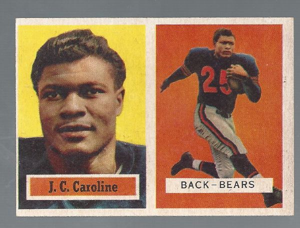1957 Topps Football Better Grade Card - JC Caroline (Chicago Bears)