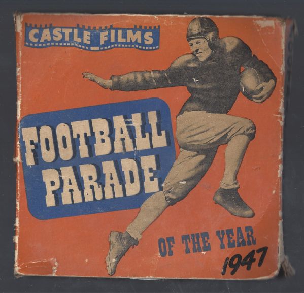 1947 Castle Films Football Parade of the Year Highlights 16mm Film with Original Box