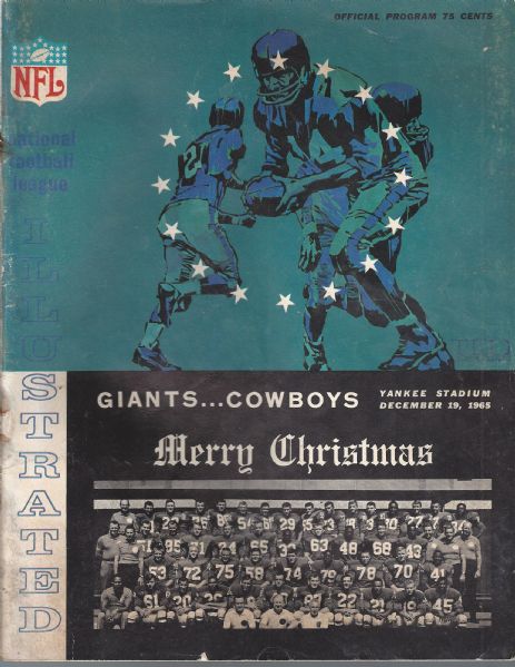 1965 NY Giants (NFL) vs Dallas Cowboys Program