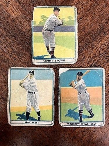 1941 Goudey Baseball Card Lot of (3) Lesser Condition