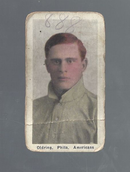 1911 M116 Rube Oldring (Philadelphia A's) Sporting Life Baseball Card #2