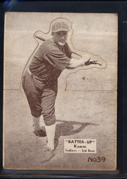 1934 Willie Kamm Batter Up Baseball Card