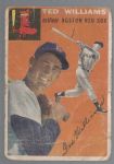 1954 Ted Williams (HOF) Topps Baseball Card - # 1 in the set