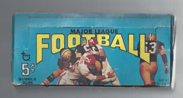 1968 Topps Football Empty Wax Display Box - 5 cent version
