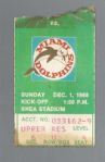 1968 NY Jets vs Miami Dolphins (AFL) Regular Season Ticket Stub 
