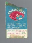 1968 NY Jets vs Buffalo (AFL) Regular Season Ticket Stub 