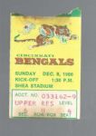 1968 NY Jets vs Cincinnati (AFL) Regular Season Ticket Stub 
