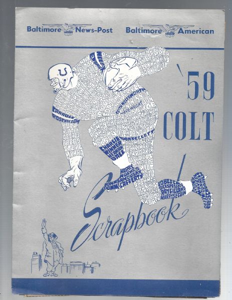 1959 Baltimore Colts (Reigning World Champions) Scrapbook as Presented by The Baltimore News Post & American