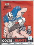 1959 Baltimore Colts vs NY Giants NFL Championship Official Program