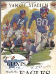 1961 NY Giants (NFL) vs Philadelphia Eagles Football Program # 2
