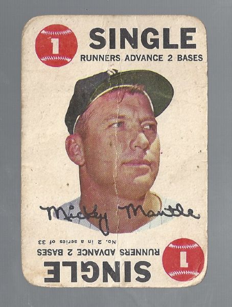 1968 Mickey Mantle (HOF) Baseball Game Card 