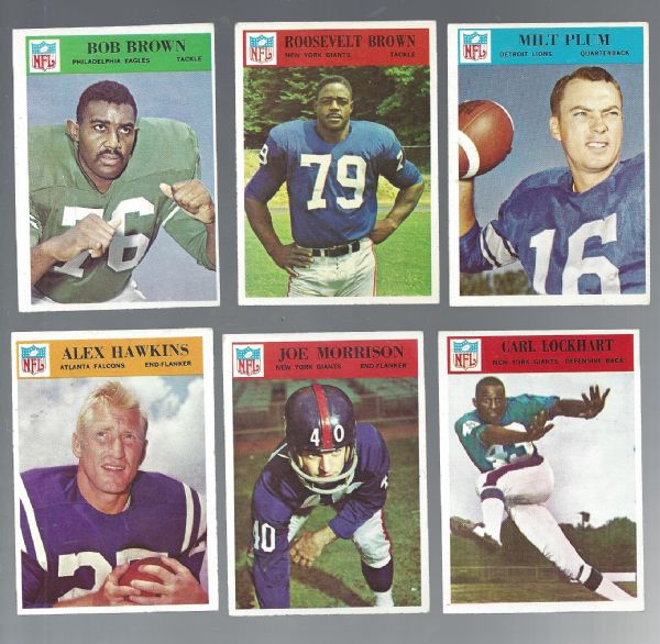 1966 Philadelphia Gum Football Cards Lot of (6)