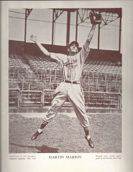 C. 1940's Marty Marion (St. Louis Cardinals) Baseball Magazine M113 Supplemental 
