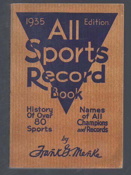 1935 All Sports Record Book  - Softcover edition by Frank Menke