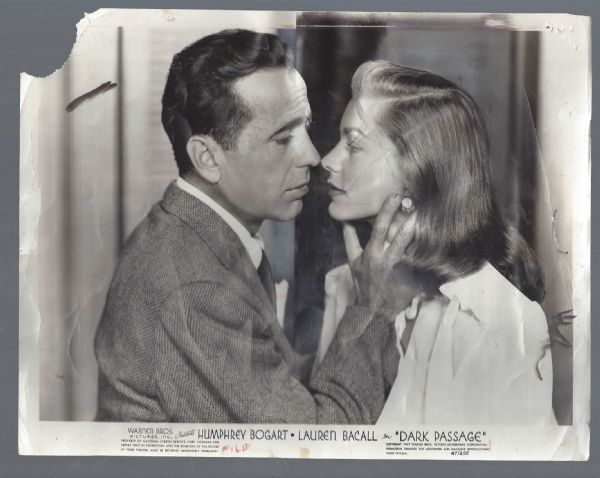 1947 Humphrey Bogart & Lauren Bacall (Dark Passage) Original Wire Photo